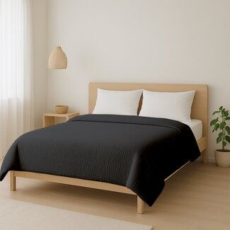 .Decoware® Easy dekbed zonder overtrek inclusief kussensloop - Mousseline - Antraciet
