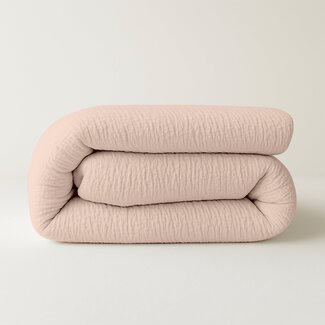 .Decoware® Easy dekbed zonder overtrek inclusief kussensloop - Mousseline - Roze