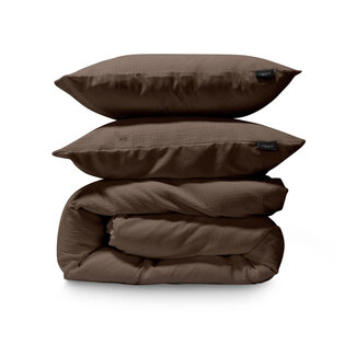 .Decoware® Mousseline dekbedovertrek - microvezel - chocolade bruin