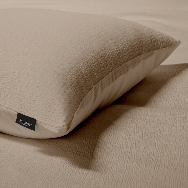 Mousseline dekbedovertrek - microvezel - taupe