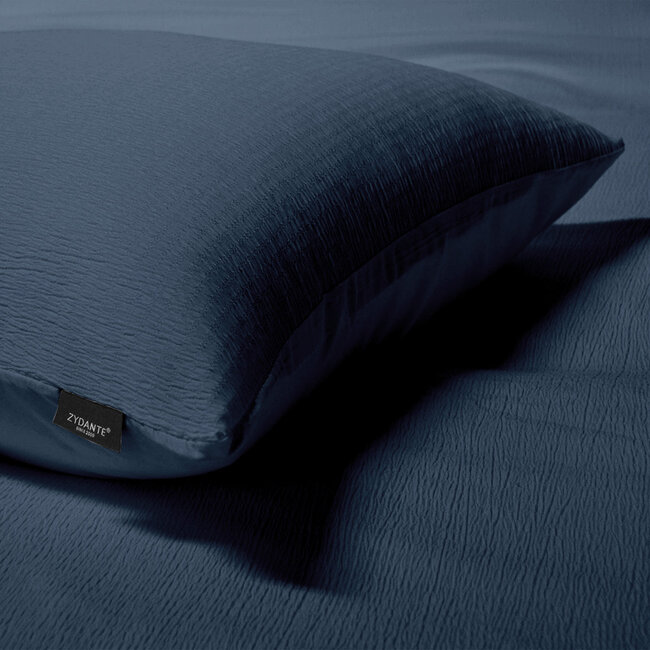 Mousseline dekbedovertrek - microvezel - petrol blauw