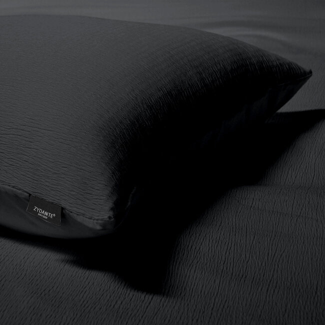 Mousseline dekbedovertrek - microvezel - antraciet