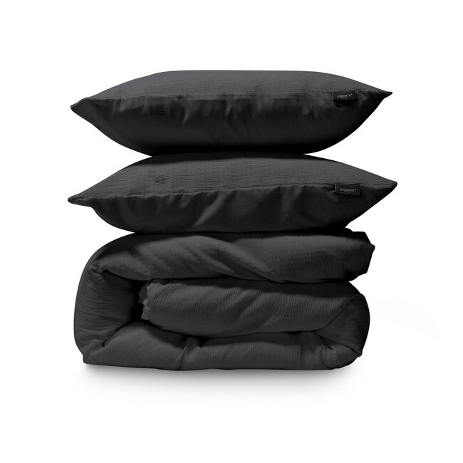 Mousseline dekbedovertrek - microvezel - antraciet