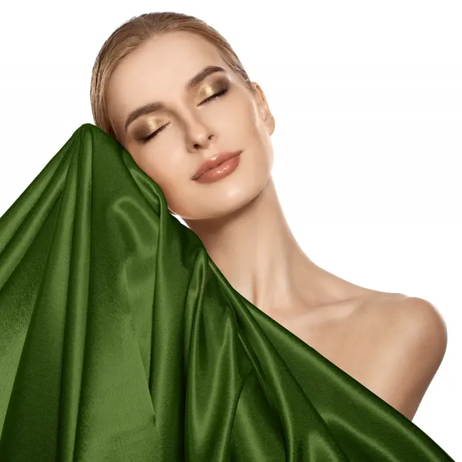 Kussensloop (Per 2 st) - Groen - Glans Satijn