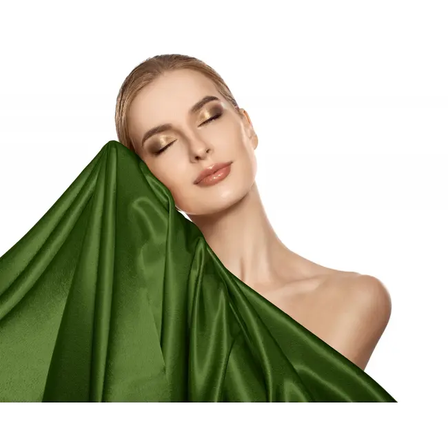 Kussensloop (Per 2 st) - Groen - Glans Satijn