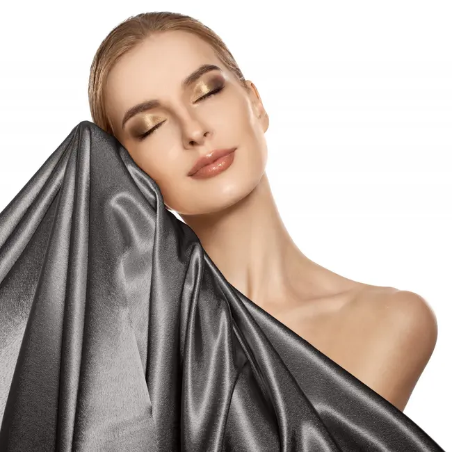 Kussensloop (Per st) - Antraciet - Glans Satijn