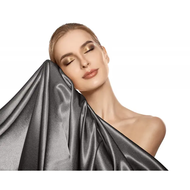 Kussensloop (Per st) - Antraciet - Glans Satijn