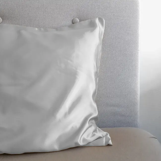 Kussensloop (Per st) - Zilver - Glans Satijn