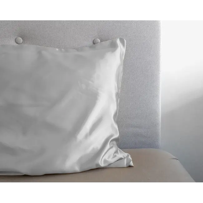 Kussensloop (Per st) - Zilver - Glans Satijn