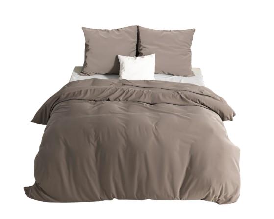 Flanel dekbedovertrek Mendez - Taupe