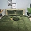 B-Keuze Velvet dekbedovertrek - groen - 140x220 + 60x70 cm