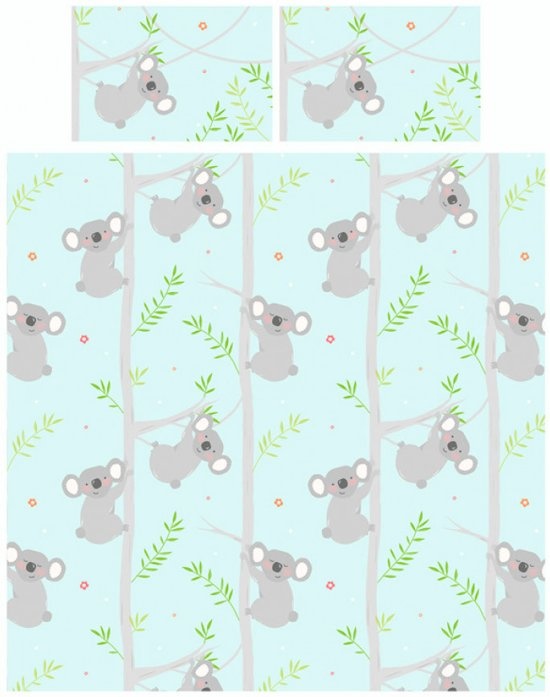 B-Keuze Polykatoen dekbedovertrek Koala's - 135x200 + 2st. 50x75 cm