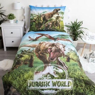 Jurassic World B-Keuze Jurassic World dekbedovertrek Forest - katoen - eenpersoons