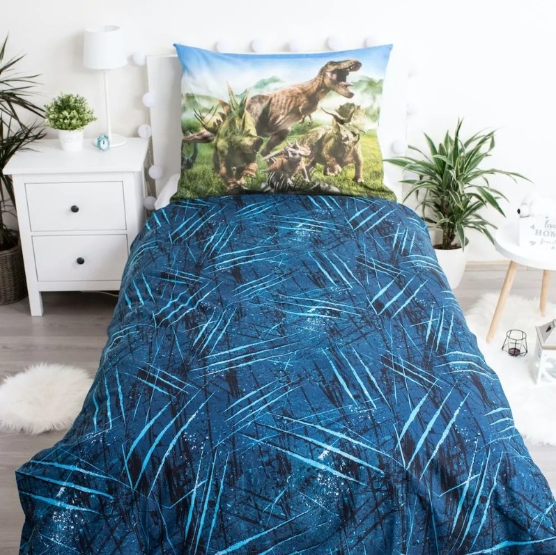 B-Keuze Jurassic World dekbedovertrek Forest - katoen - 140x200 + 70x90 cm