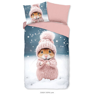 Good Morning Flanel kinderdekbedovertrek Sofia Roze - eenpersoons