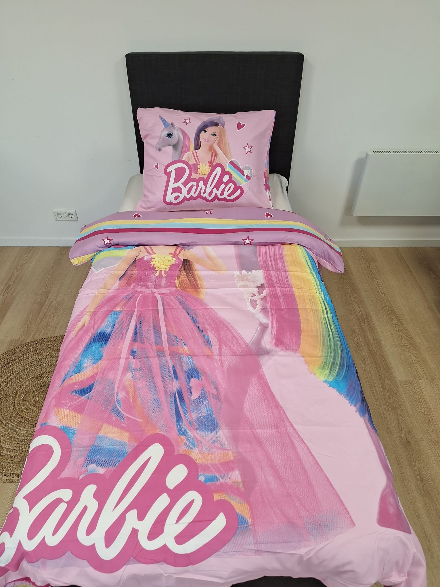 B-Keuze Barbie dekbedovertrek Eenhoorn - microvezel - 140x200 + 60x70 cm
