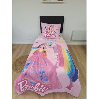 Disney & Licentie B-Keuze Barbie dekbedovertrek Eenhoorn - microvezel - eenpersoons