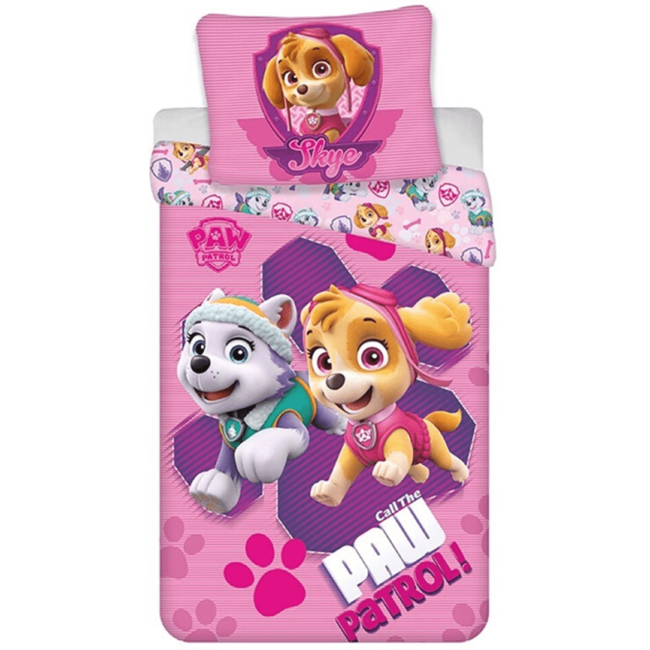 Paw Patrol kinderdekbedovertrek Skye - polykatoen - 140x200 + 65x65 cm