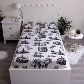 Sweet Home Hoeslaken wijn - katoen - 90x200 cm