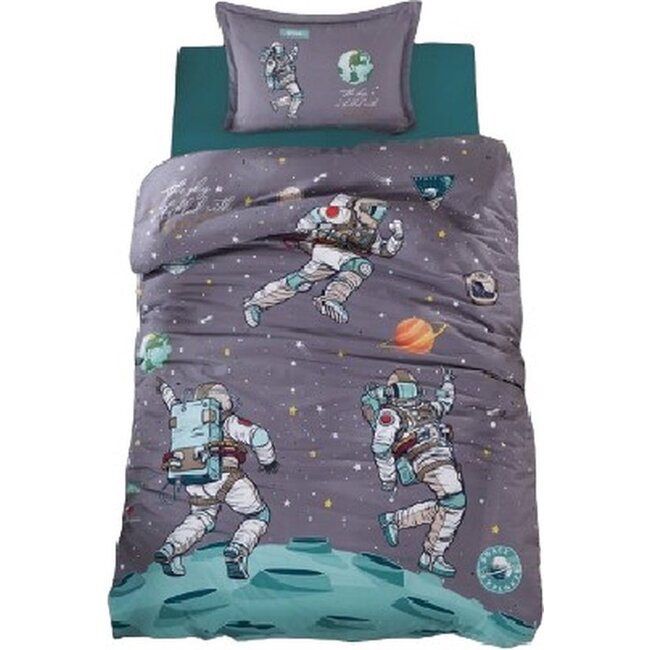 Katoen kinderdekbedovertrek Space - 140x220  + 60x70 cm