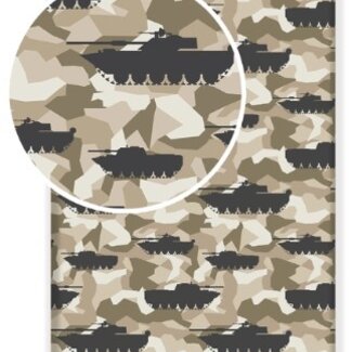 Sweet Home Tank camouflage hoeslaken - katoen - 90x200 cm