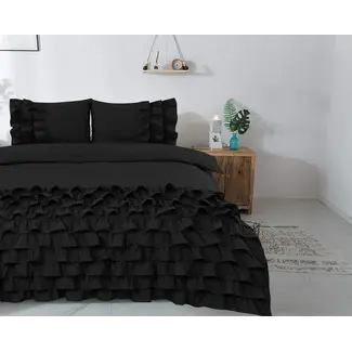 Dreamhouse Katoen dekbedovertrek Cyprus - zwart
