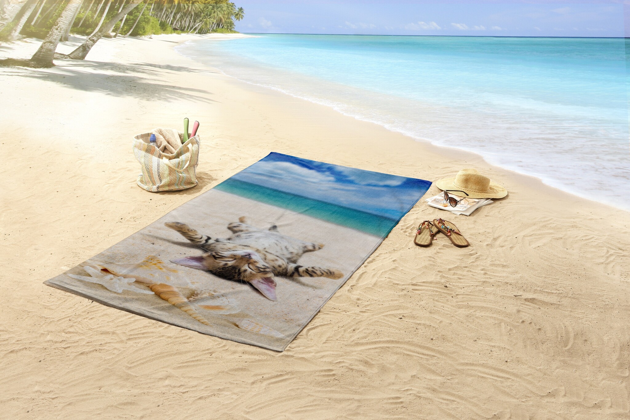 Strandlaken Beachcat - 75x150 cm