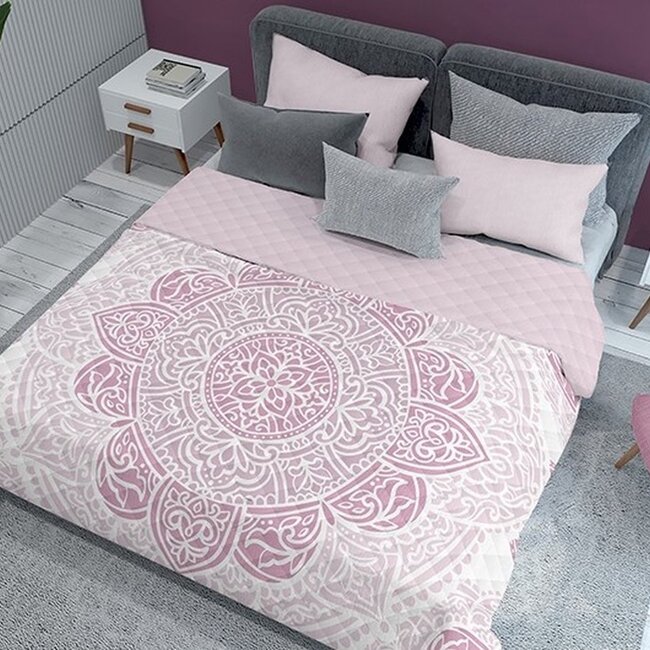 Bedsprei Mandala roze