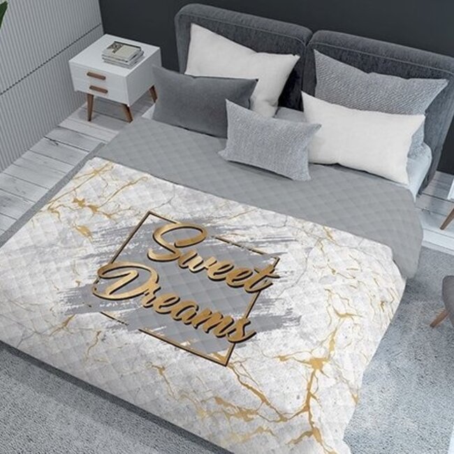 Bedsprei Sweet Dreams marmer look 220x240 cm