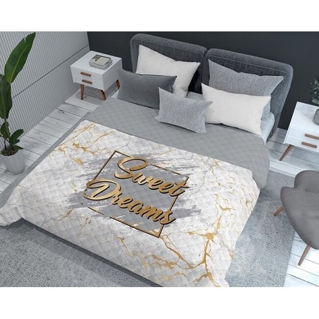 Bedsprei Sweet Dreams marmer look 220x240 cm