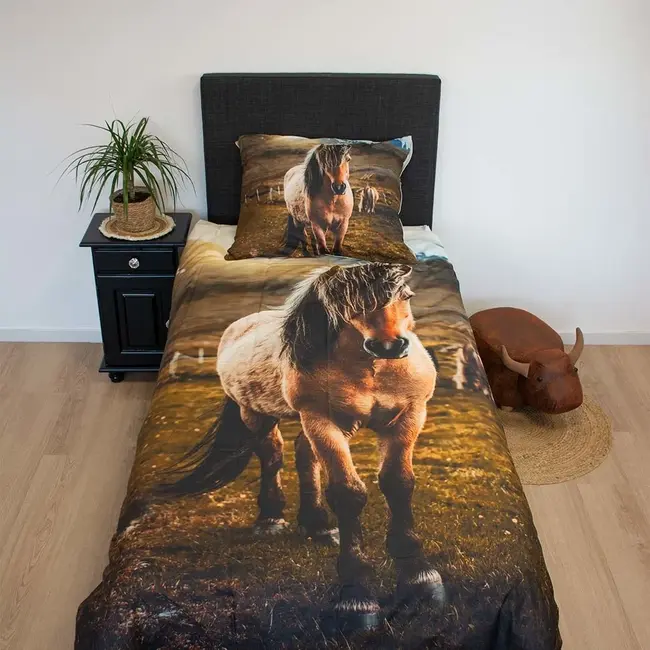 Katoen dekbedovertrek Newfoundland Pony
