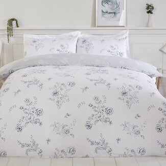 Purest Home Polykatoen dekbedovertrek Sadie blauw