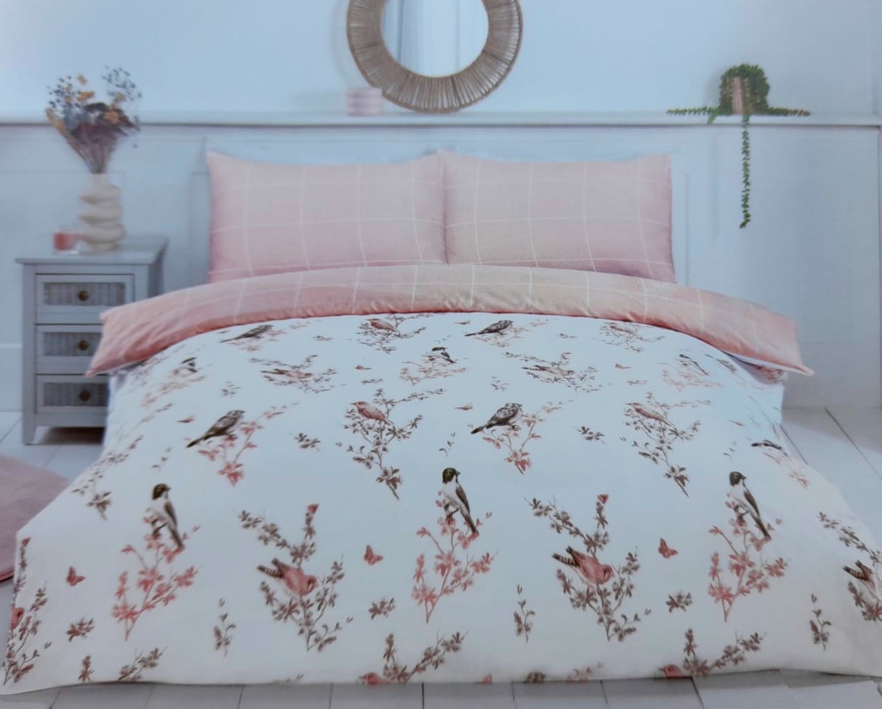 B-Keuze Microvezel dekbedovertrek Vintage Toile - 140x220 cm