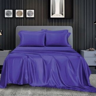 .Decoware® Glans satijn dekbedovertrek - paars