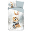 Flanel kinderdekbedovertrek Idun Grey - 140x220 + 60x70 cm