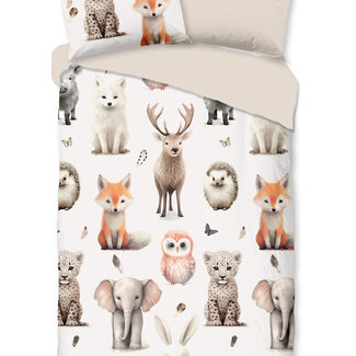 Good Morning Flanel kinderdekbedovertrek Sven White - eenpersoons