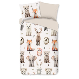 Good Morning Flanel kinderdekbedovertrek Sven White - eenpersoons