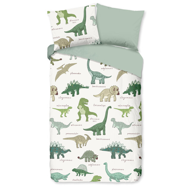 Kinderdekbedovertrek Beata Green - katoen - 140x220 + 60x70 cm