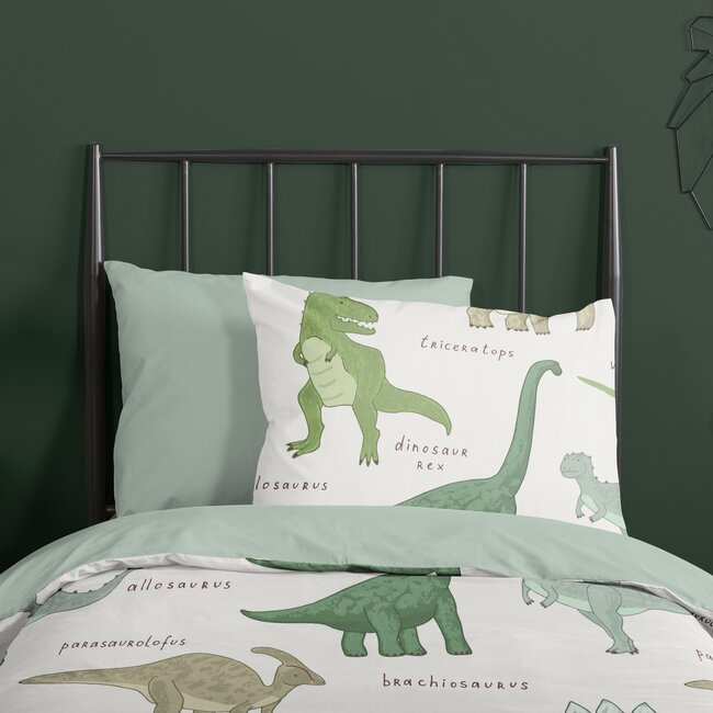 Kinderdekbedovertrek Beata Green - katoen - 140x220 + 60x70 cm