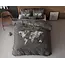 Dekbedovertrek Marble - antraciet - katoen - 140x220 + 60x70 cm