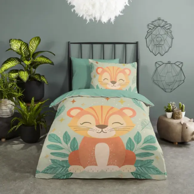 Kinderdekbedovertrek Thijn - microvezel - 140x220 + 60x70 cm