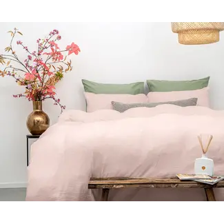 Dreamhouse B-Keuze Katoen percale dekbedovertrek Mousseline -Roze (Lits Jumeaux)