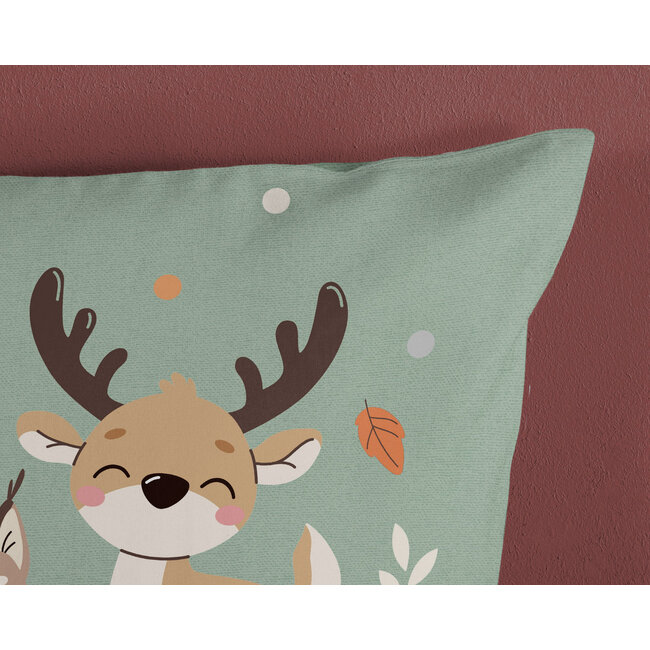 Kinderdekbedovertrek Ville 140×220 cm – 100% katoen, bosdierenprint