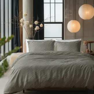 Sleeptime Katoen dekbedovertrek Mellow Stone - grijs