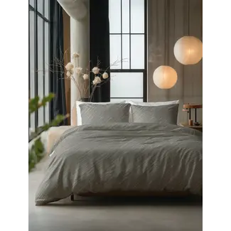 Sleeptime Katoen dekbedovertrek Mellow Stone - grijs