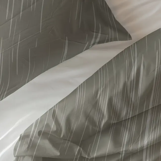 Katoen dekbedovertrek Mellow Stone - grijs