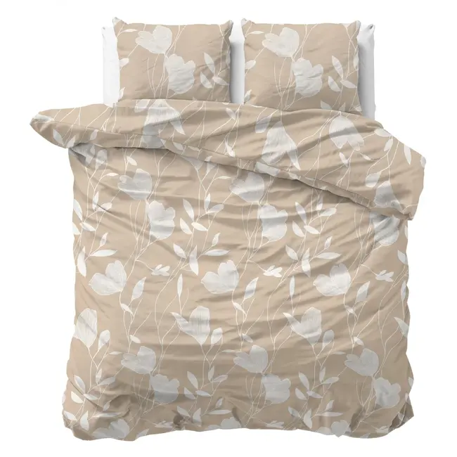 Katoen dekbedovertrek Spring - Beige - Zand