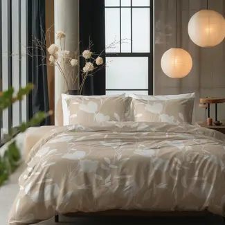 Sleeptime Katoen dekbedovertrek Spring - Beige - Zand