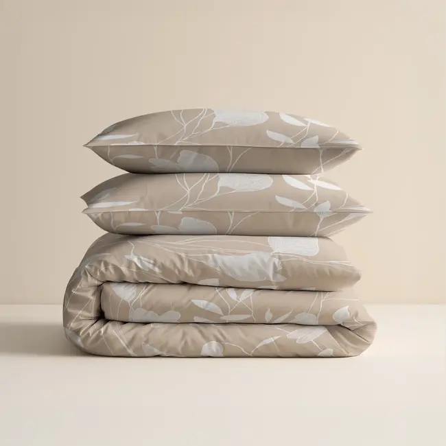 Katoen dekbedovertrek Spring - Beige - Zand