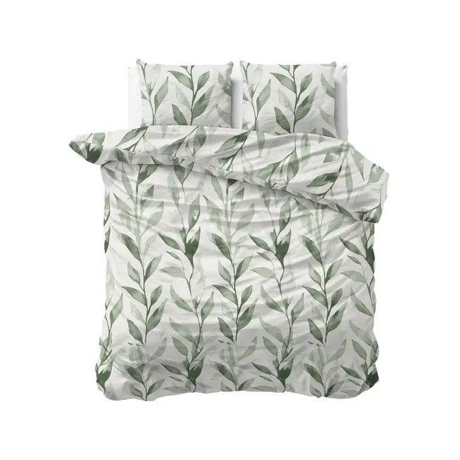 Katoen dekbedovertrek Urban Greenhouse - Groen